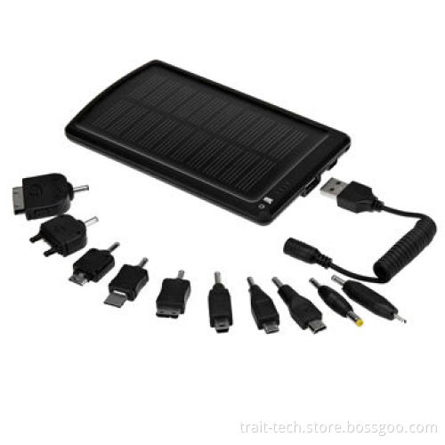 Universal Black 3000mA Solar Power Bank